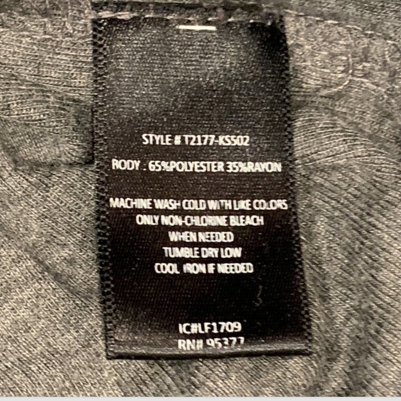 Sanctuary Womens Gray Long Sleeve Ruffle T-Shirt Top Sz L #245C - Picture 6 of 6